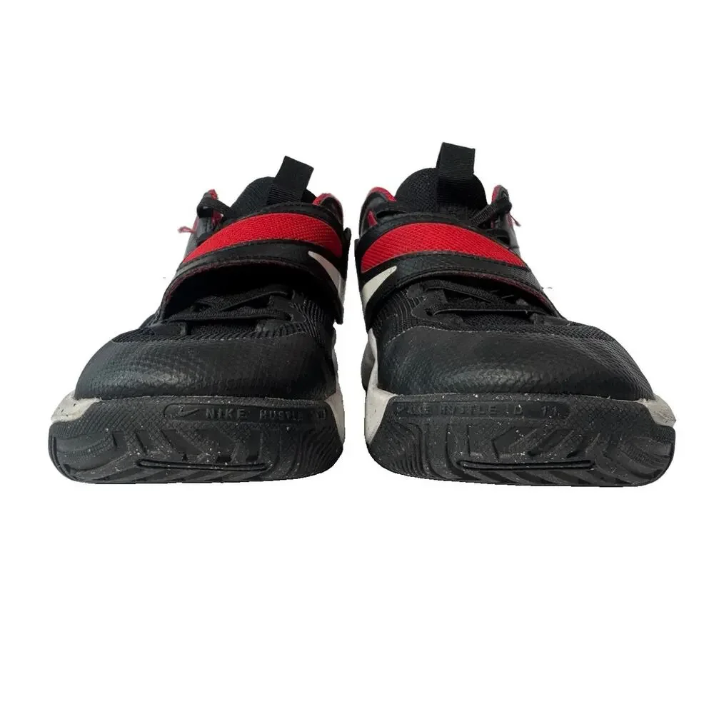 Nike Team Hustle D 11 Youth 5.5Y Black White Red Basketball Shoes DV8996-003